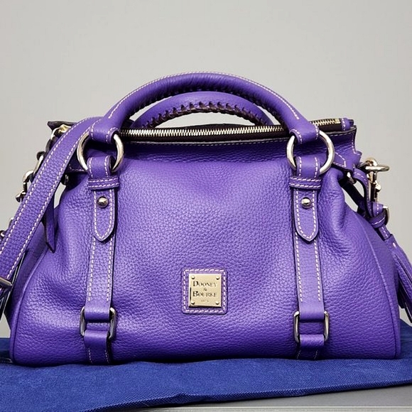 Dooney & Bourke Handbags - NEW DOONEY & BOURKE ALL WEATHER PEBBLE PEBBLED LEATHER SATCHEL AMETHYST PURPLE